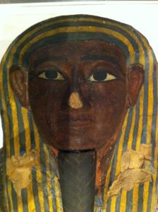 Close up of an Egyptian Sarcophagus lid.